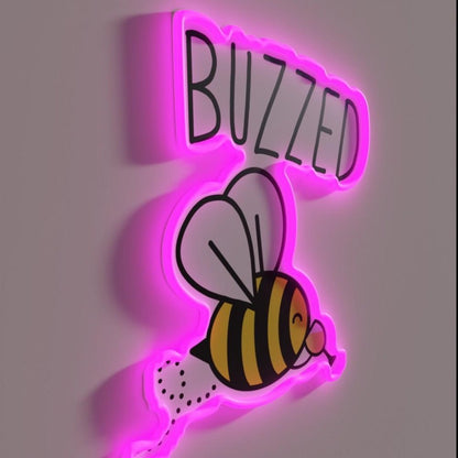 Buzzed White Wine Rgb Led Neon Sign - Shineneon