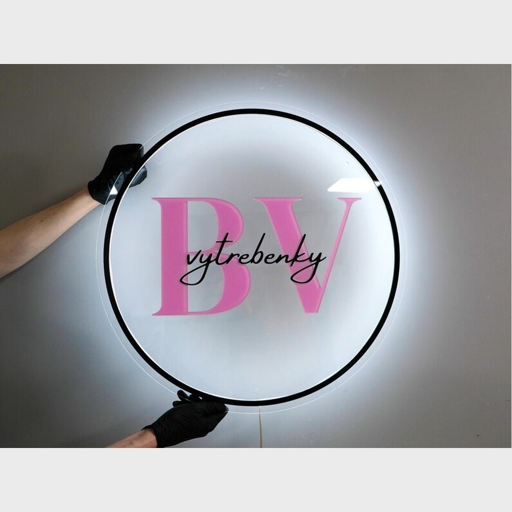 Bv Vytrebenky Acrylic Business Logo Sign - Shineneon