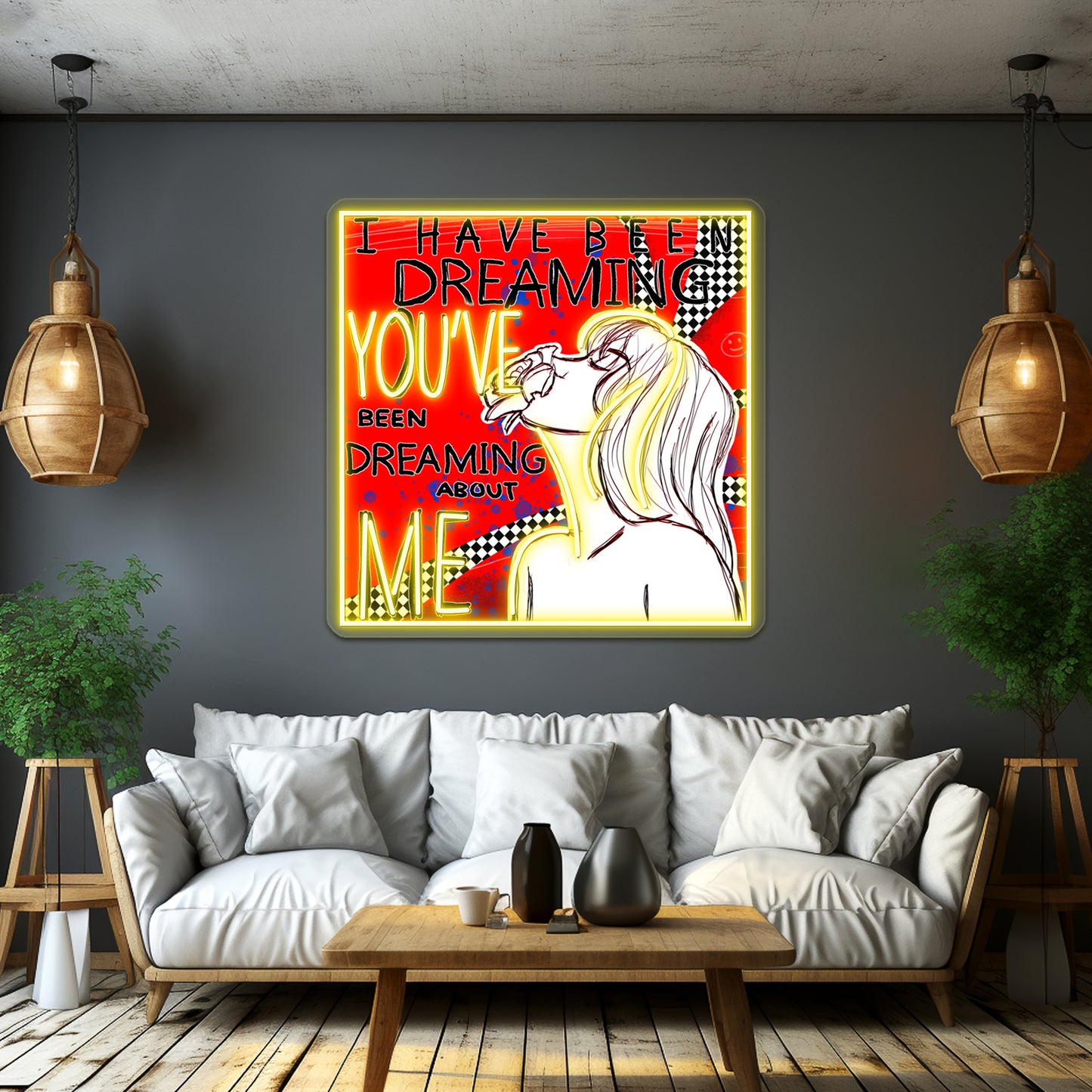 By Your Hand Los Campesinos Fan Art Wall Artwork Neon Signs