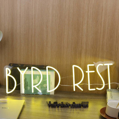 Byrd Rest Yellow Led Neon Sign - Shineneon