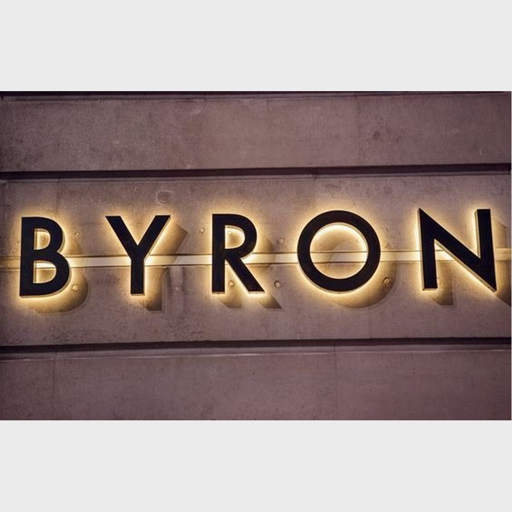Byron 3D Backlit Channel Letters Led Light Sign