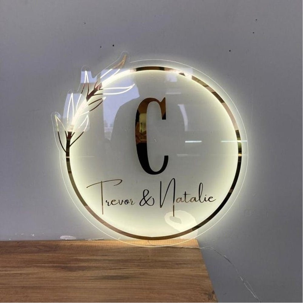 C Trevos And Matalic Acrylic Business Logo Sign - Shineneon