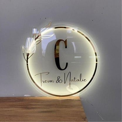 C Trevos And Matalic Acrylic Business Logo Sign - Shineneon