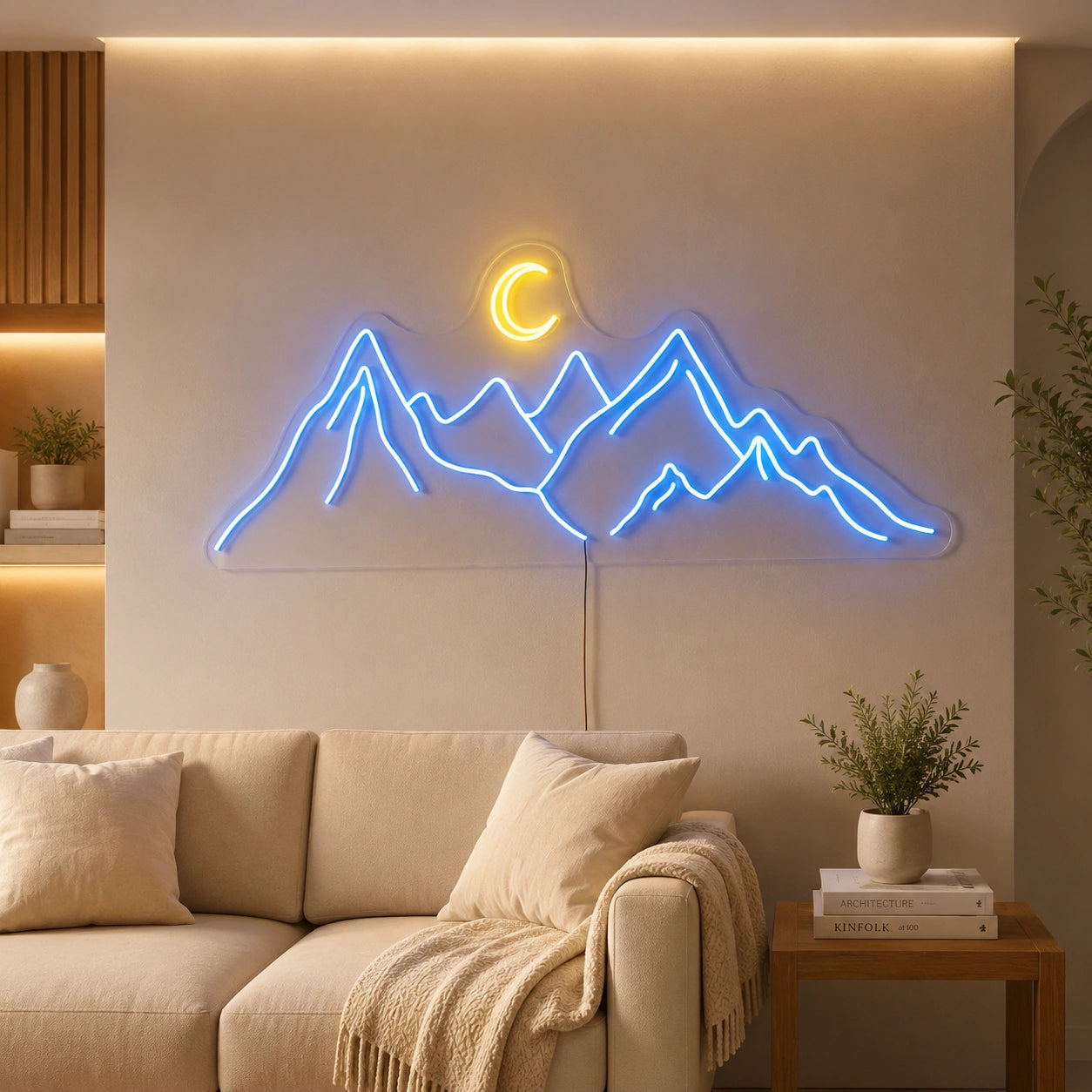 Cabin Moon Mountain Neon Sign LED Neon Sign high-converting product image