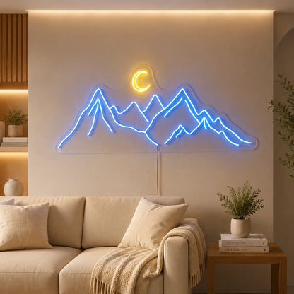 Cabin Moon Mountain Neon Sign LED Neon Sign high-converting product image