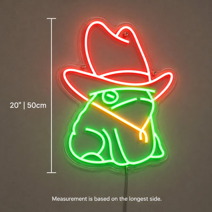 Cactus Cowboy Hat Neon Sign LED Neon Sign size image