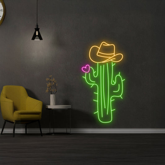 Cactus Cowboy Neon Sign Cactus Cowboy Led Signs