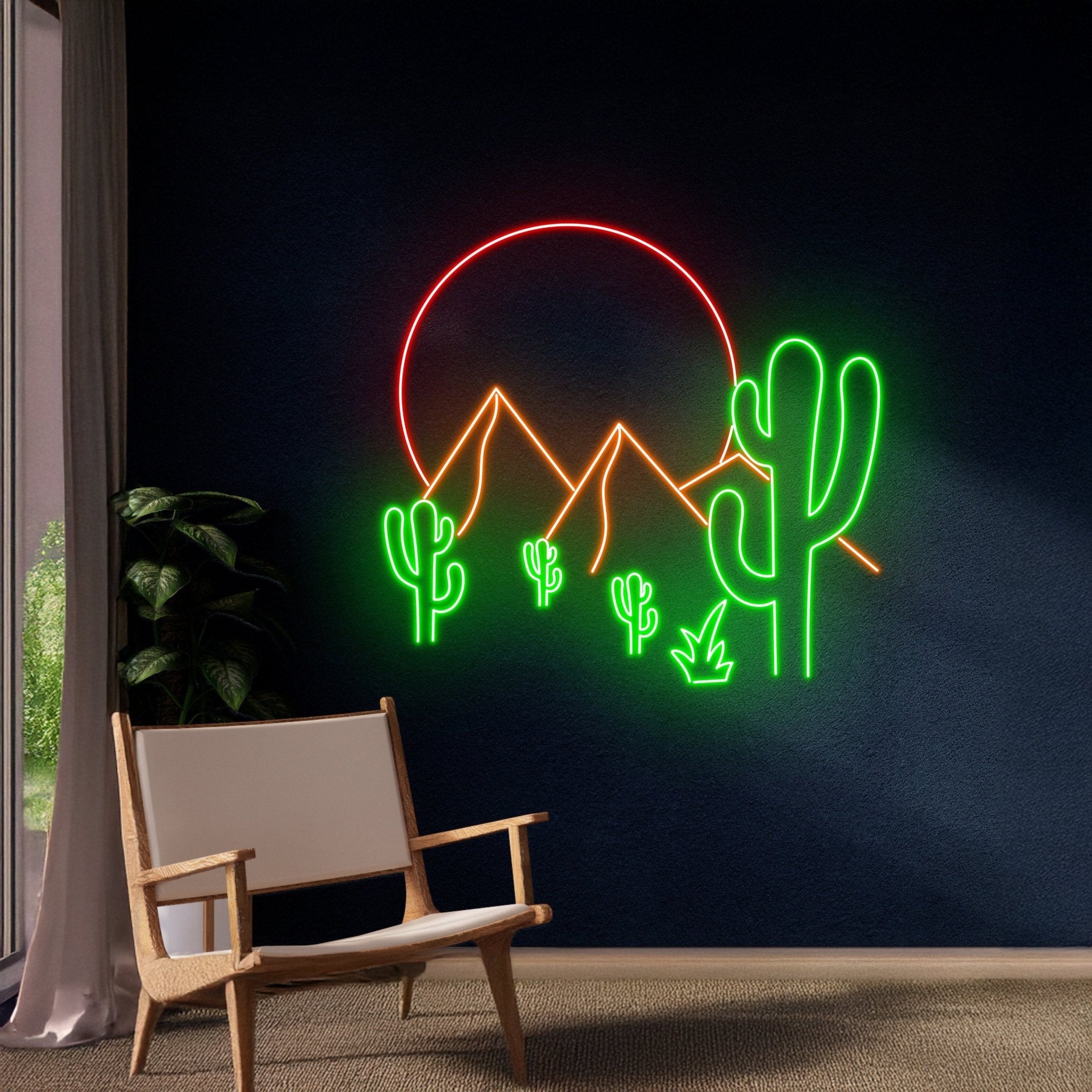 Cactus Desert Sun Neon Light - Shineneon