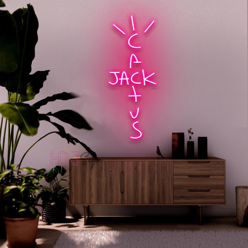 Cactus Jack Green Vertical Led Neon Sign For Gaming Room Decor | Shineneon