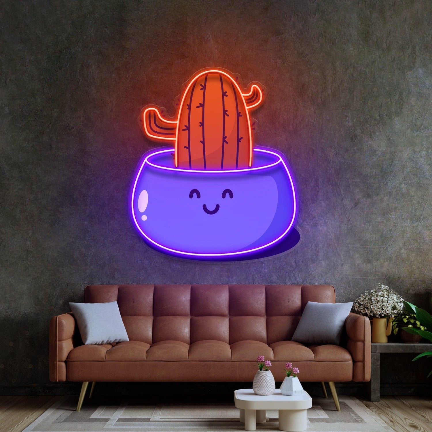 Cactus Patriotic Eagle Flag Uv Printed Led Neon Sign For Bar Wall Decor | Shineneon