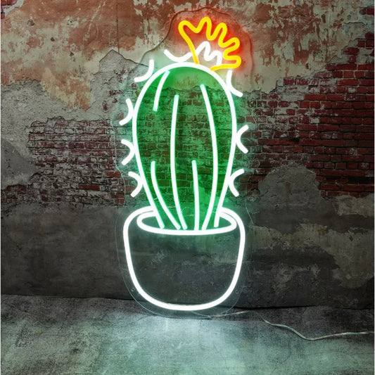 Cactus Plant Led Sign Business Neon Signs Wall Art