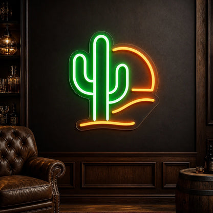 Cactus Saloon Room Vintage LED Neon Sign high-converting product image