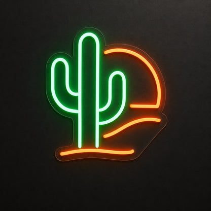 Cactus Saloon Room Vintage LED Neon Sign main product image