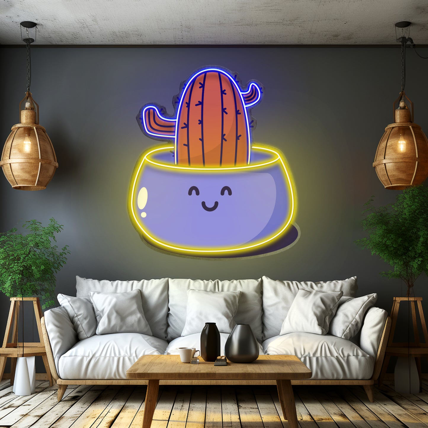 Cactus Succulent Plant Led Neon Sign Light Custom Led Signs