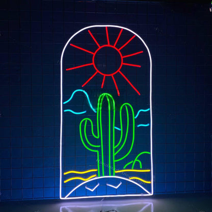 Cactus Sun Led Neon Sign | Shineneon