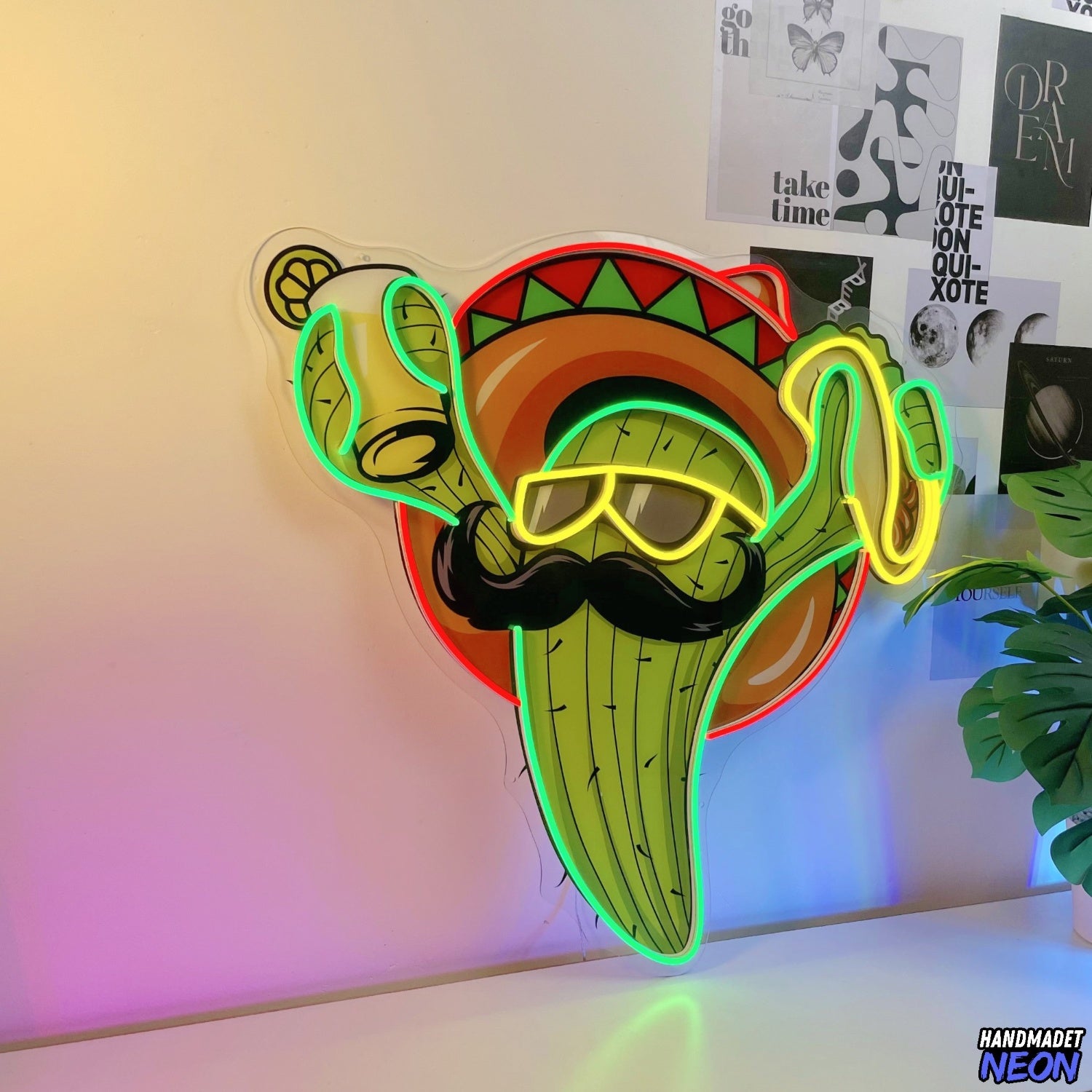 Cactus Tacos Acrylic Led Neon Sign | Shineneon