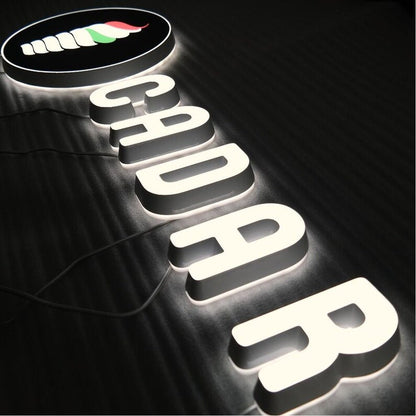 Cadar 3D Frontlit And Backlit Channel Letter Led Light Sign - Shineneon