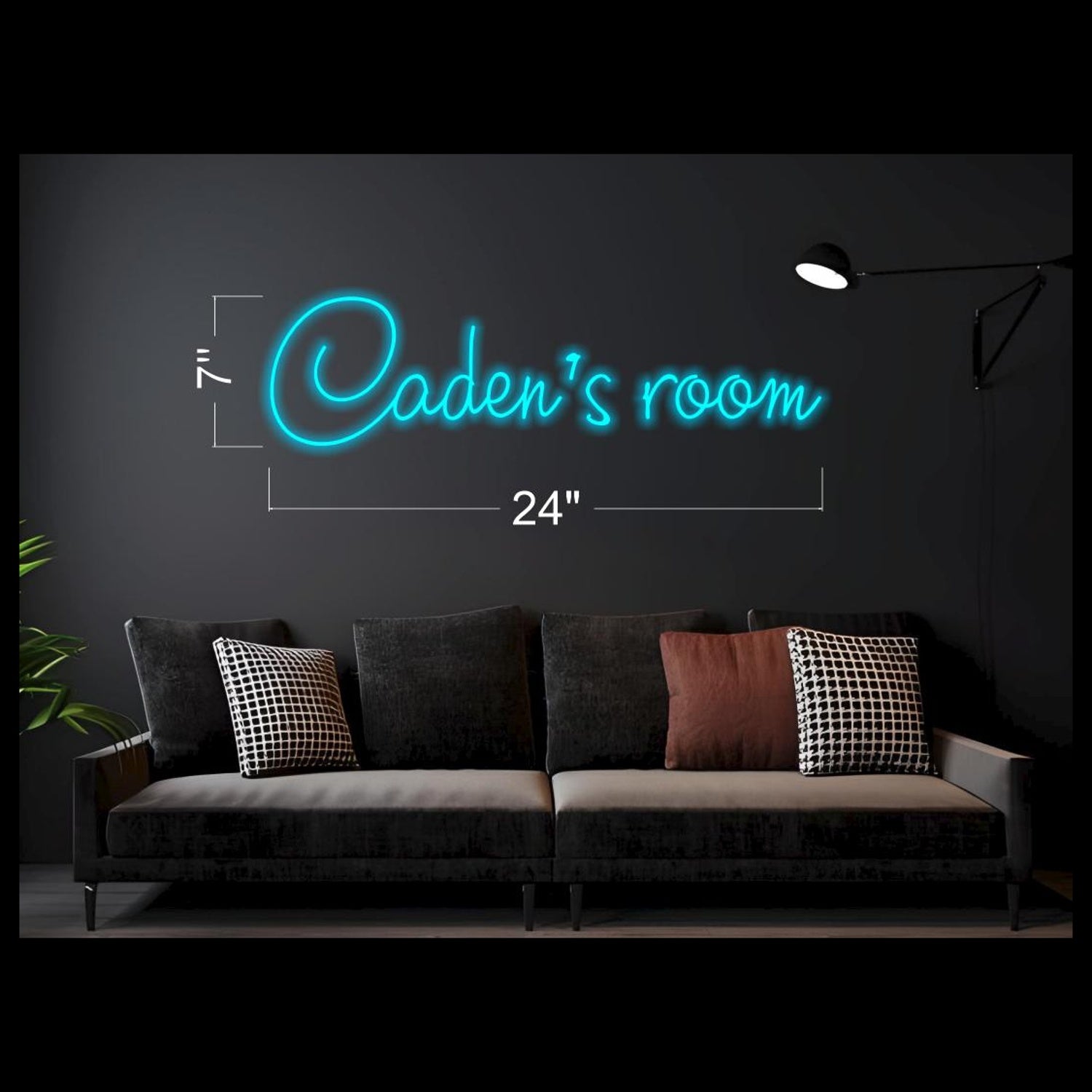 Cadens Room Teal Led Neon Sign For Modern Bedroom Wall Decor | Shineneon