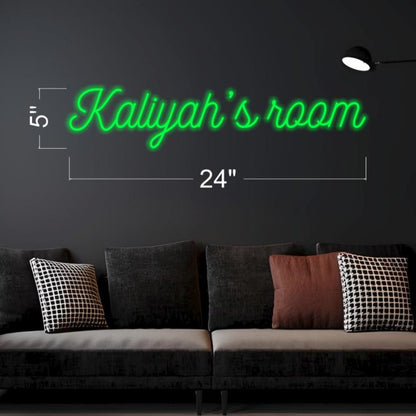 Cadens Room Teal Led Neon Sign For Modern Bedroom Wall Decor | Shineneon