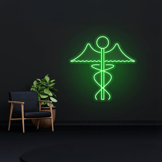 Caduceus Neon Sign