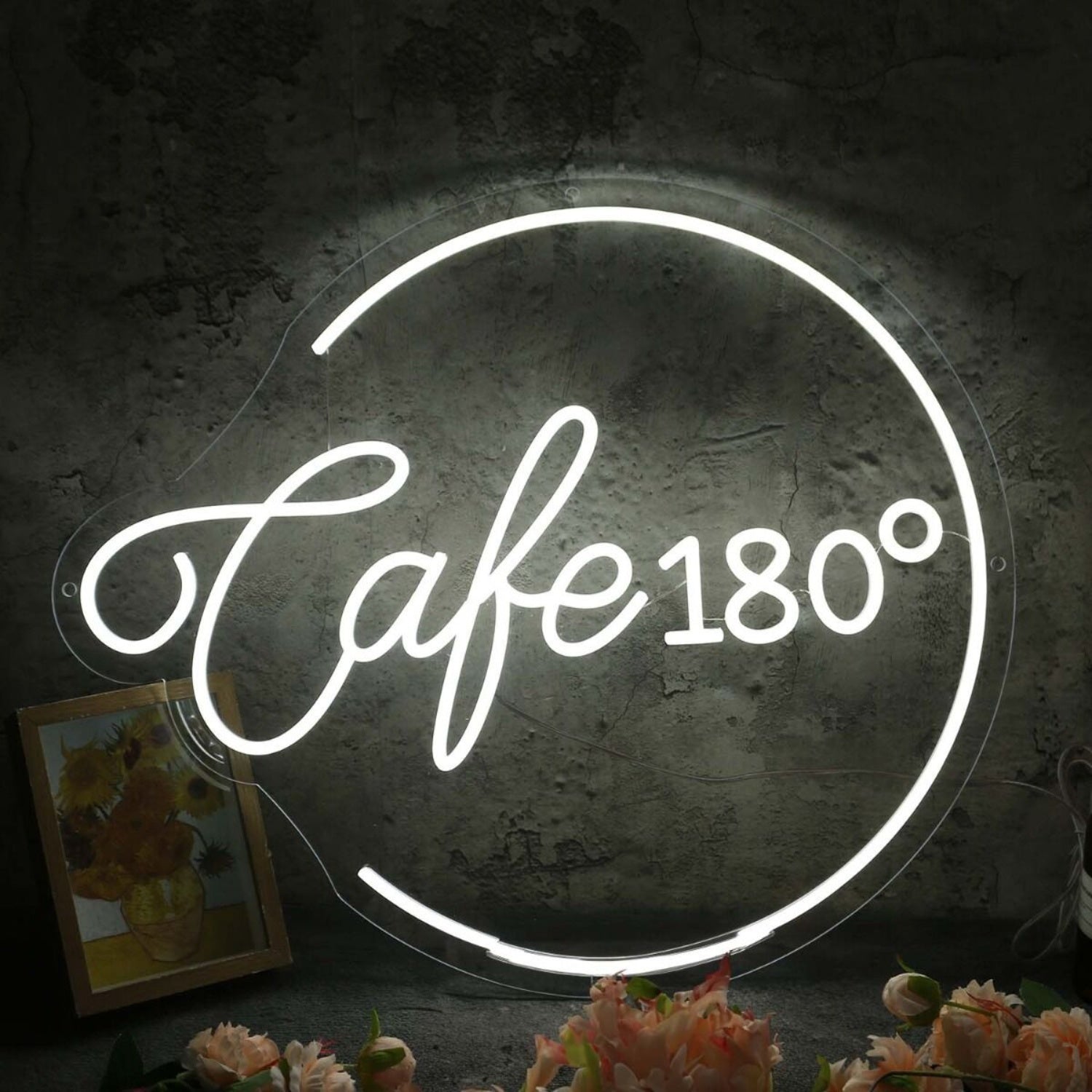 Cafe 180 Custom White Led Neon Sign - Shineneon