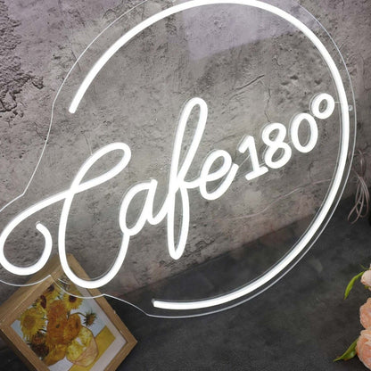 Cafe 180 Custom White Led Neon Sign - Shineneon