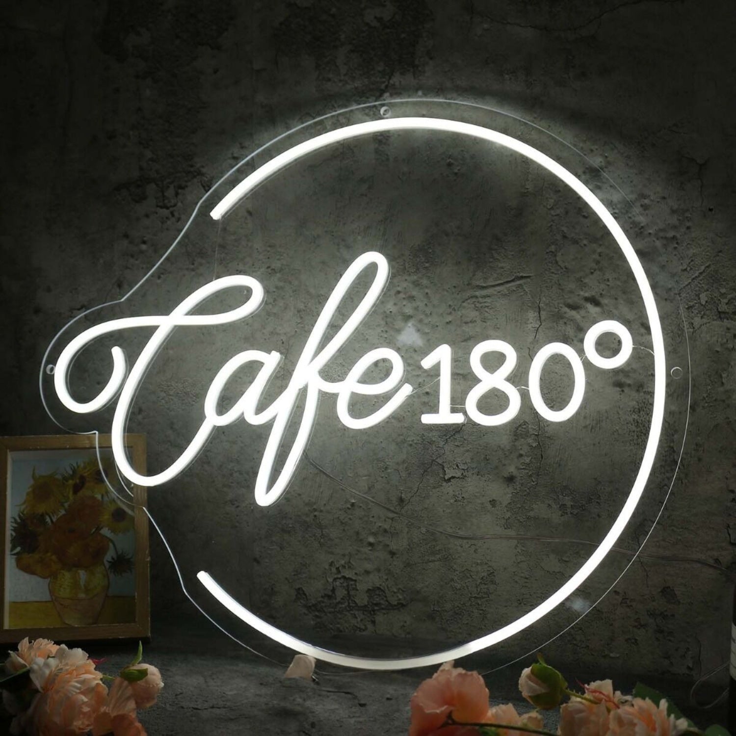 Cafe 180 Custom White Led Neon Sign - Shineneon