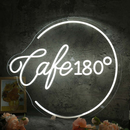 Cafe 180 Custom White Led Neon Sign - Shineneon