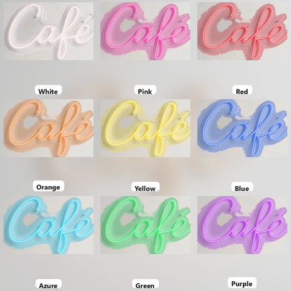 Cafe Business LED Neon Sign - 05 Color Grid