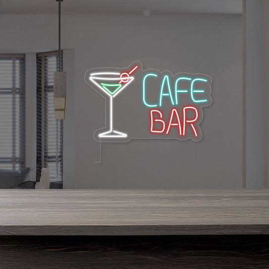 Cafe Cocktails Bar Led Neon Sign For Coffee Shop