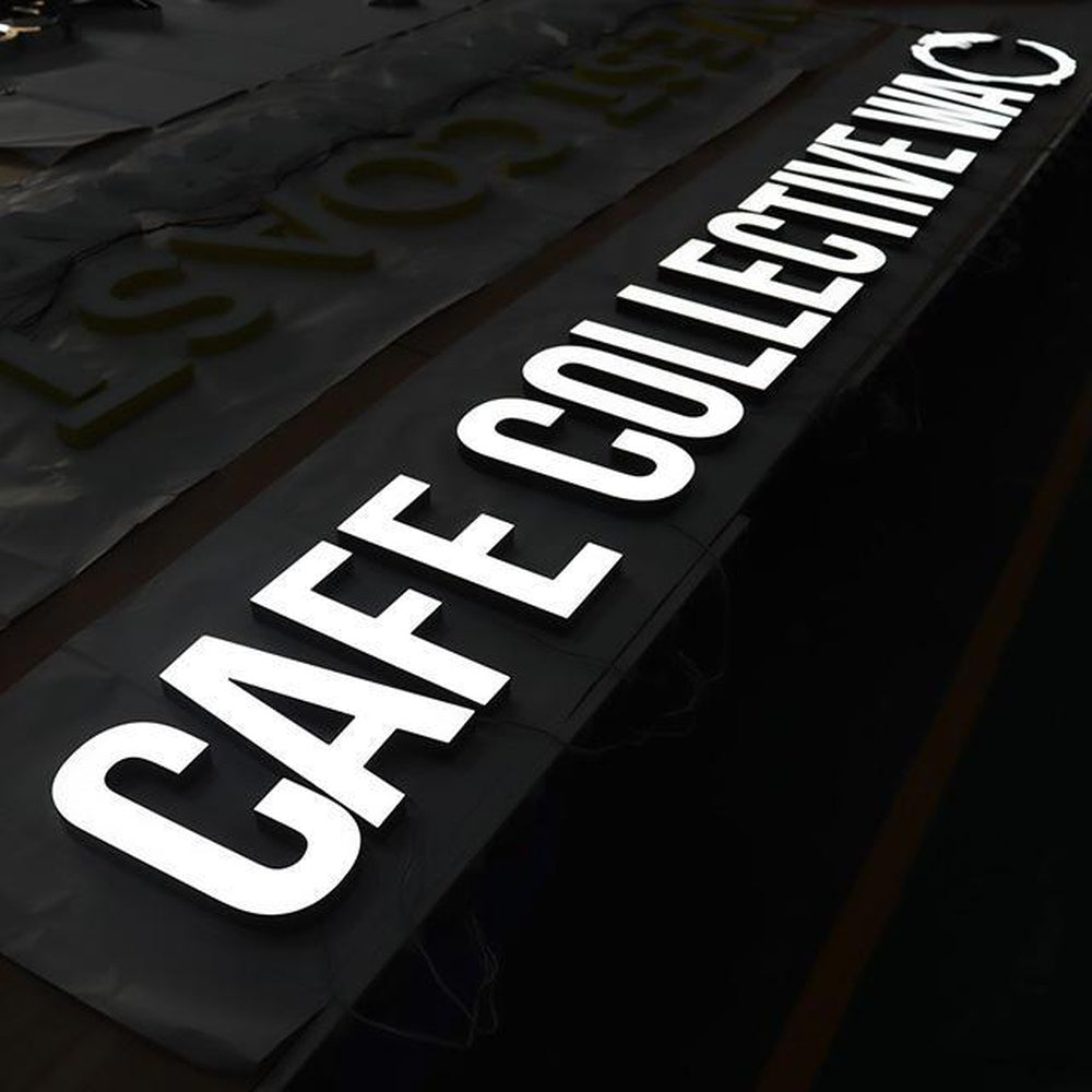 Cafe Collective Ma 3D Frontlit Letters Metal Led Sign