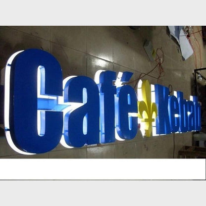 Cafe Kebab 3D Backlit Channel Letters Led Light Sign - Shineneon