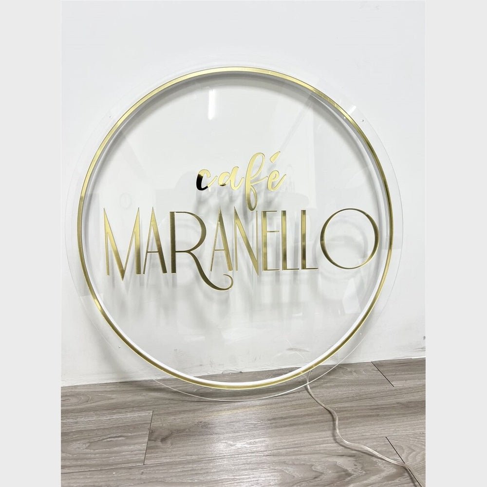 Cafe Maranello Acrylic Business Logo Sign - Shineneon