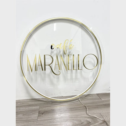 Cafe Maranello Acrylic Business Logo Sign - Shineneon