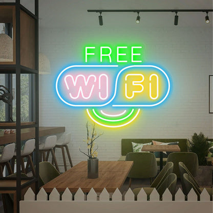 Cafe Or Home Office Free Wifi Neon Sign | Shineneon