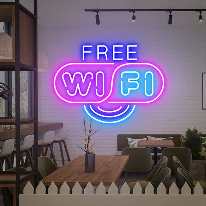 Cafe Or Home Office Free Wifi Neon Sign | Shineneon
