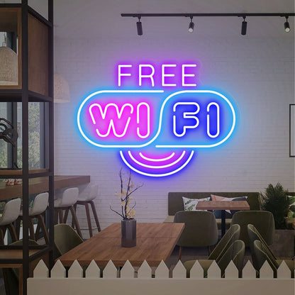 Cafe Or Home Office Free Wifi Neon Sign | Shineneon