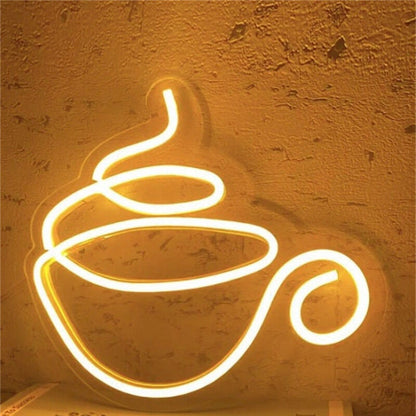 Cafe Or Kitchen Ambiance With The Led Neon Sign Coffee Cup Led Neon Sign | Shineneon