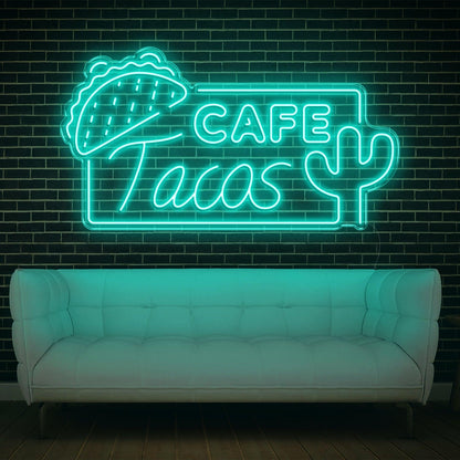 Cafe Tacos Mexican-Themed Led Neon Sign For Restaurant Cafe Decor | Shineneon