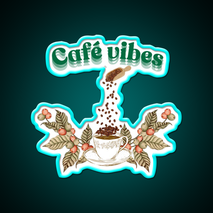 Cafe Vibes Cafe Led Neon Sign Espresso Bar Art Rgb Color