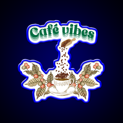 Cafe Vibes Cafe Led Neon Sign Espresso Bar Art Rgb Color
