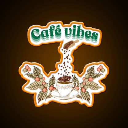 Cafe Vibes Cafe Led Neon Sign Espresso Bar Art Rgb Color