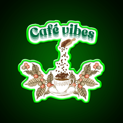 Cafe Vibes Cafe Led Neon Sign Espresso Bar Art Rgb Color - Shineneon