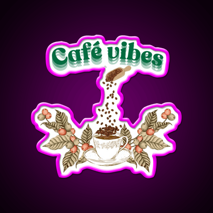 Cafe Vibes Cafe Led Neon Sign Espresso Bar Art Rgb Color - Shineneon