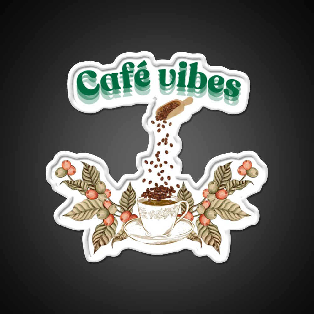 Cafe Vibes Cafe Led Neon Sign Espresso Bar Art Rgb Color