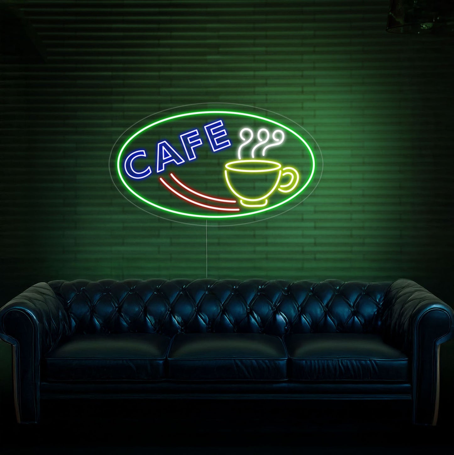 Cafe With Coffee Mug Led Neon Sign For Coffee Shop