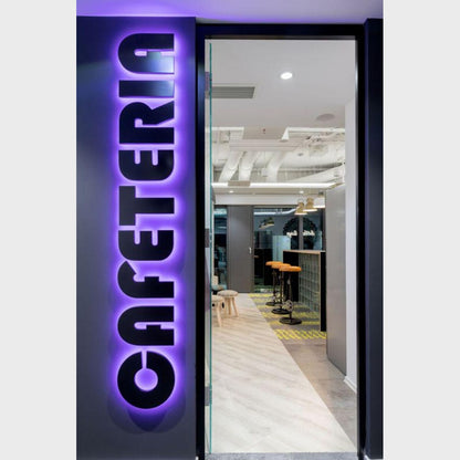 Cafeteria 3D Backlit Channel Letters Led Light Sign
