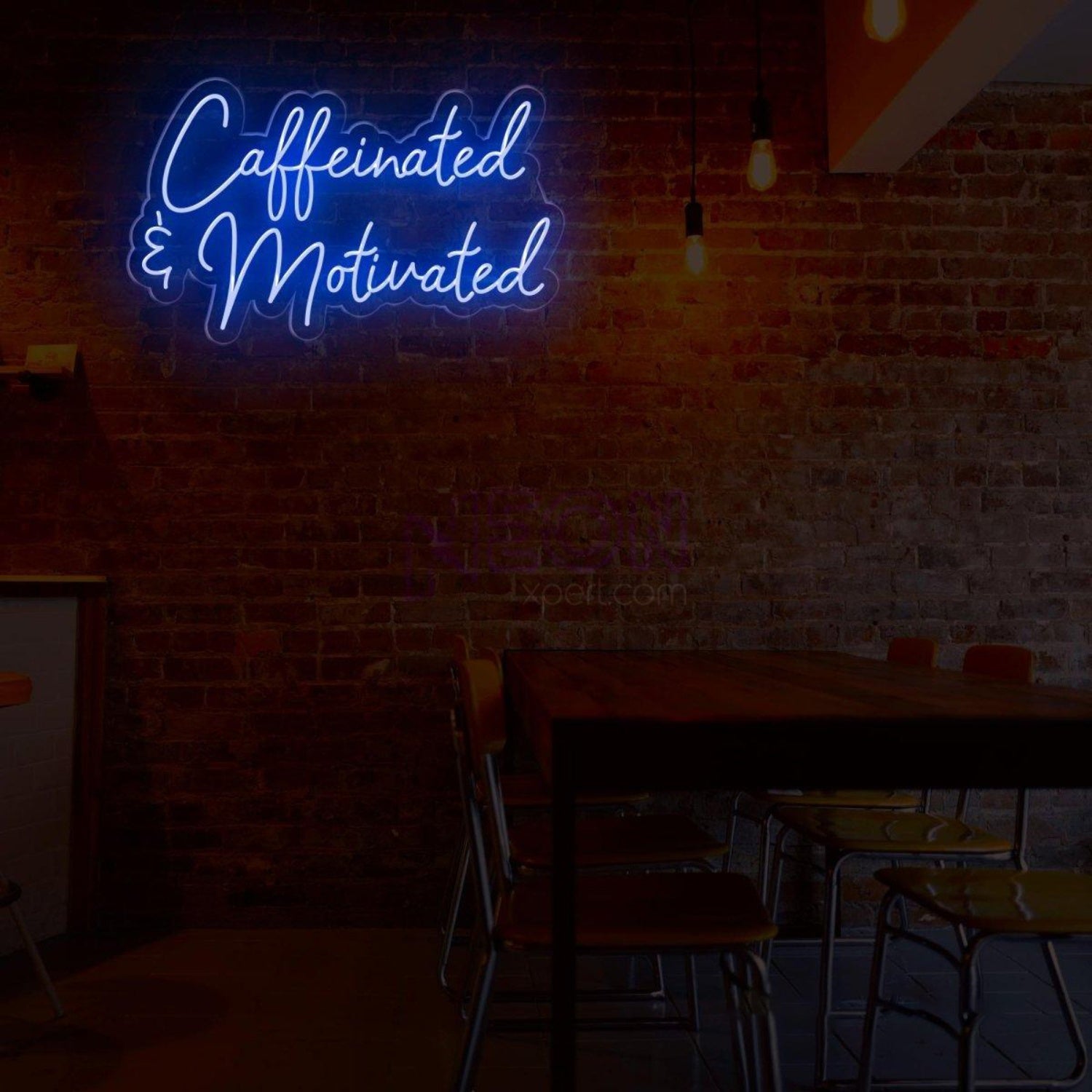 Caffeinated Motivated White Led Neon Sign For Cafe Home Office Wall Decor | Shineneon