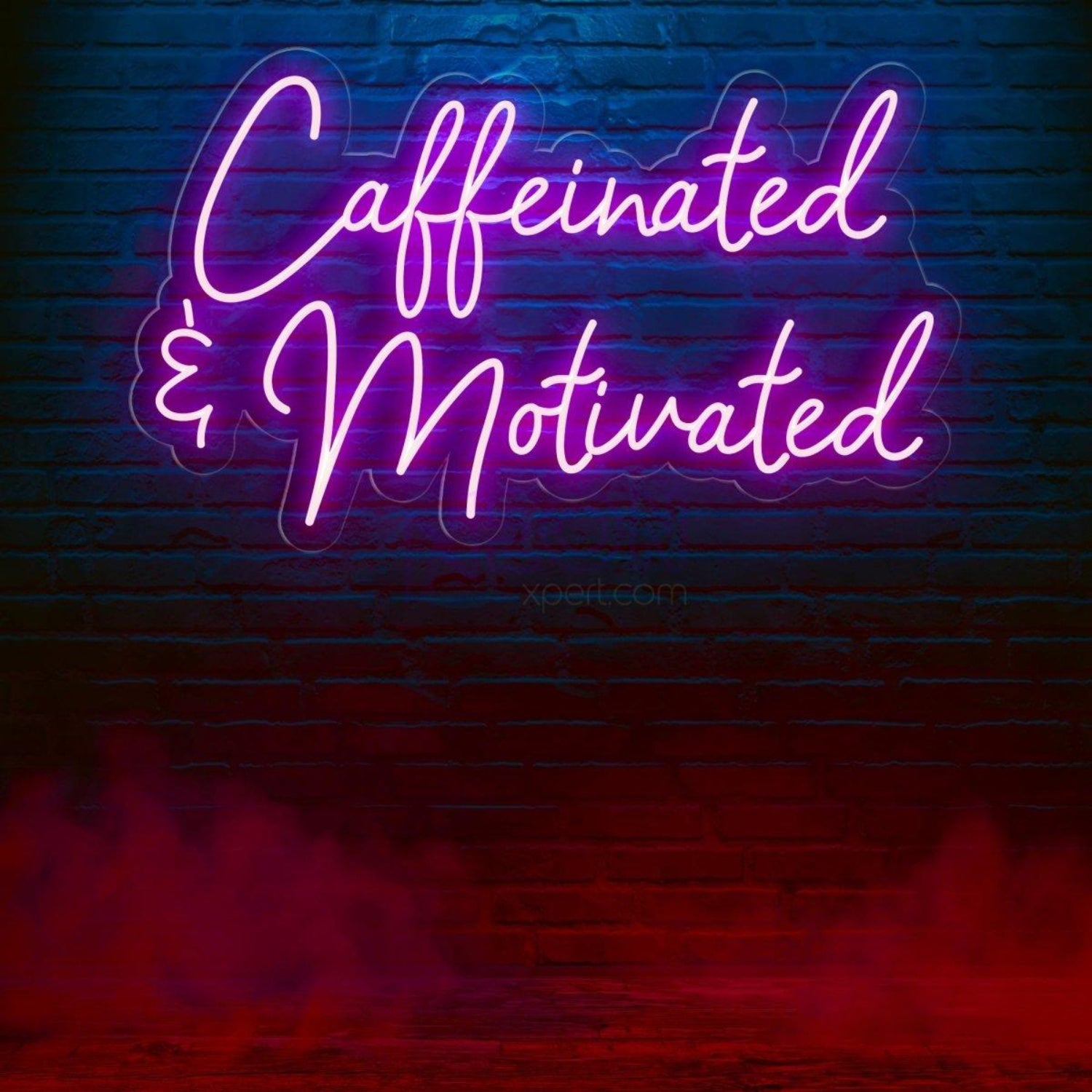 Caffeinated Motivated White Led Neon Sign For Cafe Home Office Wall Decor | Shineneon