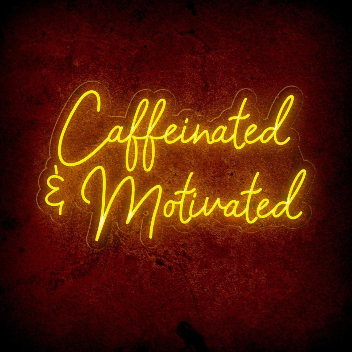 Caffeinated Motivated White Led Neon Sign For Cafe Home Office Wall Decor | Shineneon